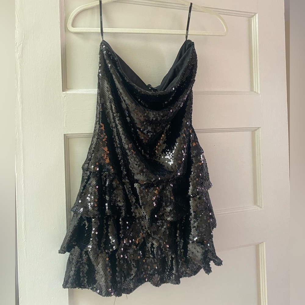 Forever 21 Sparkly Mini Black Dress